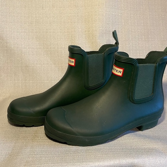 Hunter Dark Green Chelsea Boots - Picture 2 of 7